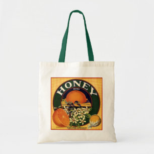 Tote Bag Honey Brand Citrus Crate Label