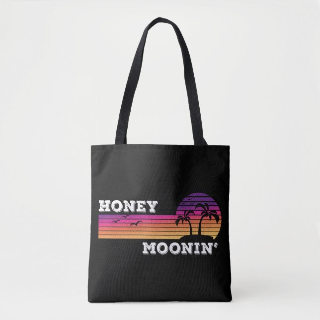 Tote Bag Honey Moonin Beach Honeymoon Vacation Men Women Co (Devant)