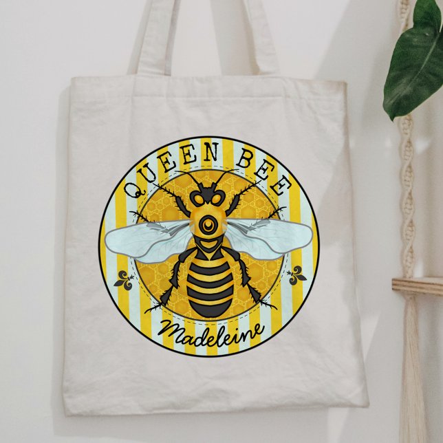 Tote Bag Honeybee Bumblebee Queen Bee Jolie | Personnalisé (Créateur téléchargé)