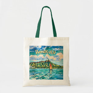 Tote Bag Honolulu Hawaï Paysage Voyage Vintage Van Gogh