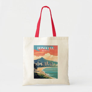 Tote Bag Honolulu, Hawaï : Voyage Vintage