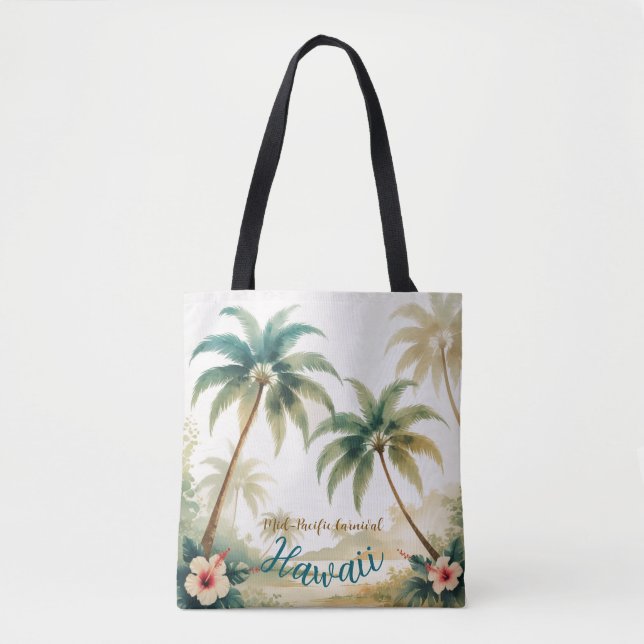 Tote Bag Honolulu Voyage Hawaïen de style vintage (Devant)
