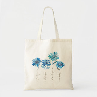 Tote Bag Ho'oponopono & Fleurs Bleues Bohème