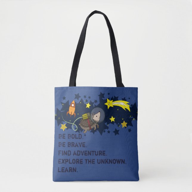 Tote Bag Horatio le hérisson dans les étoiles (Devant)