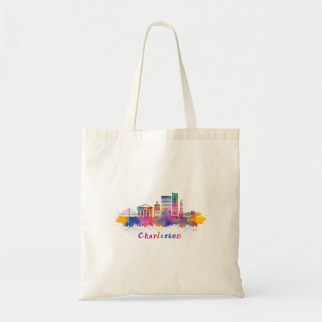 Tote Bag horizon charleston aquarelle (Devant)