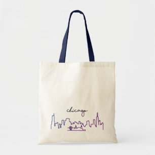 Tote Bag Horizon de Chicago avec le pilier de marine