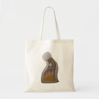 Tote Bag Horloge déroutée en feu