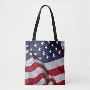 Tote Bag Horloge murale drapeau américain