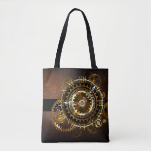Tote Bag Horloge Steampunk avec des engrenages anciens