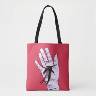 Tote Bag Horreur Gothique Poignée Fleur Monster Macab Art