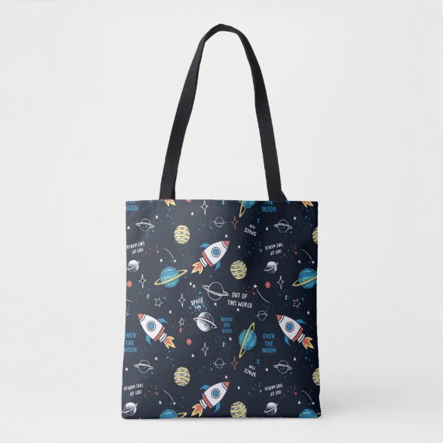 Tote Bag Hors de ce Motif spatial mondial (Devant)