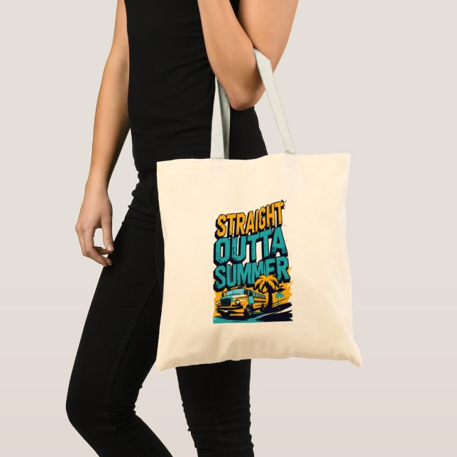 Tote Bag Hors Été - Retro Retour à l'école (Devant (produit))