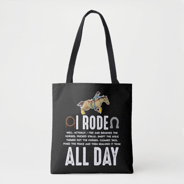 Tote Bag Horse Riding Pony Funny Horseback Horse Lover (Devant)