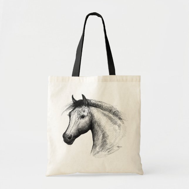 Tote Bag Horse : White (Devant)