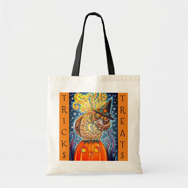 TOTE BAG HORSEMAN HOOT OWL, TRICK OU TRAITEMENT HORSEMAN SA (Devant)