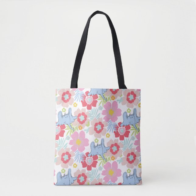 Tote Bag Horton Entend Un Qui | Motif à fleurs Pastel (Devant)