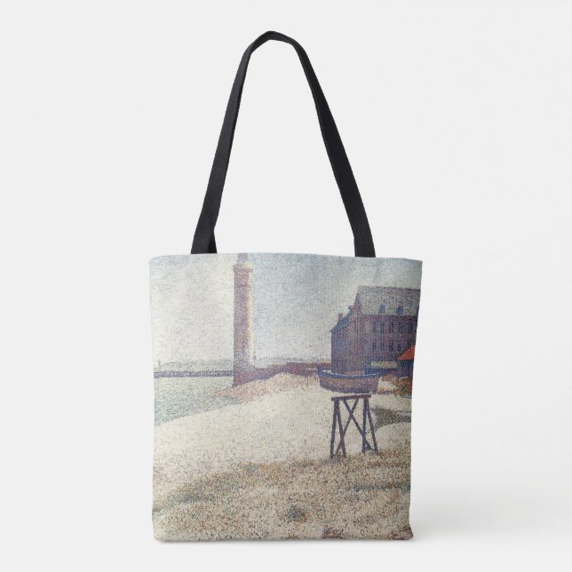 Tote Bag Hospice et phare, Honfleur par Georges Seurat (Dos)