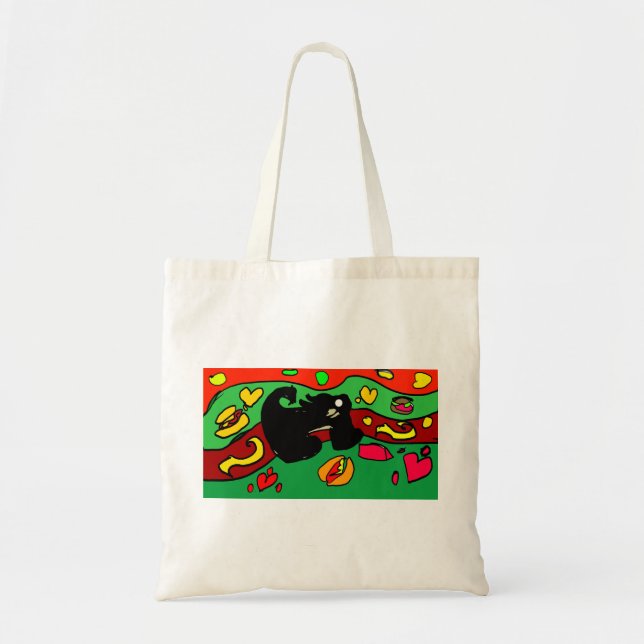 Tote Bag hot dog de teckel (Devant)