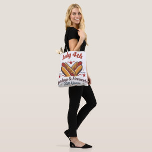 Tote Bag Hot-dogs et feux d'artifice du 14 juillet