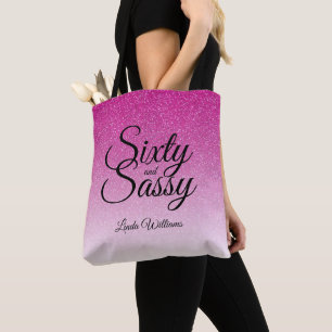 Tote Bag Hot Pink Parties scintillant Ombre 60 et Sassy 60e