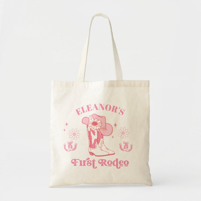 Tote Bag Hot Rose Girls premier rodéo 1er anniversaire (Devant)