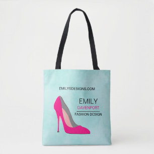 Tote Bag Hot Rose Stiletto High Heel Chaussure Chic Busines