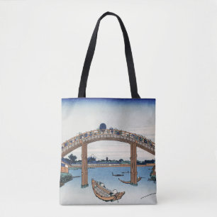 Tote Bag Housai Mont Fuji vu de dessous du pont des hommes