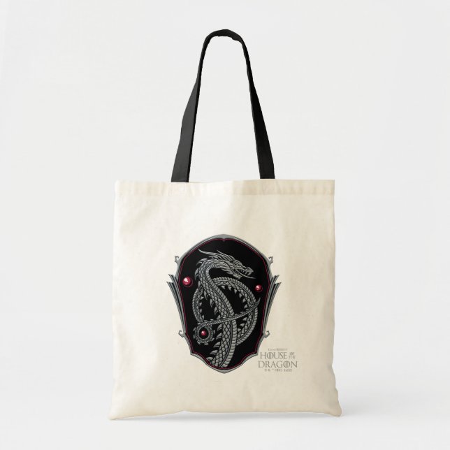 Tote Bag HOUSE of the Dragon | Silver Dragon Crest (Devant)