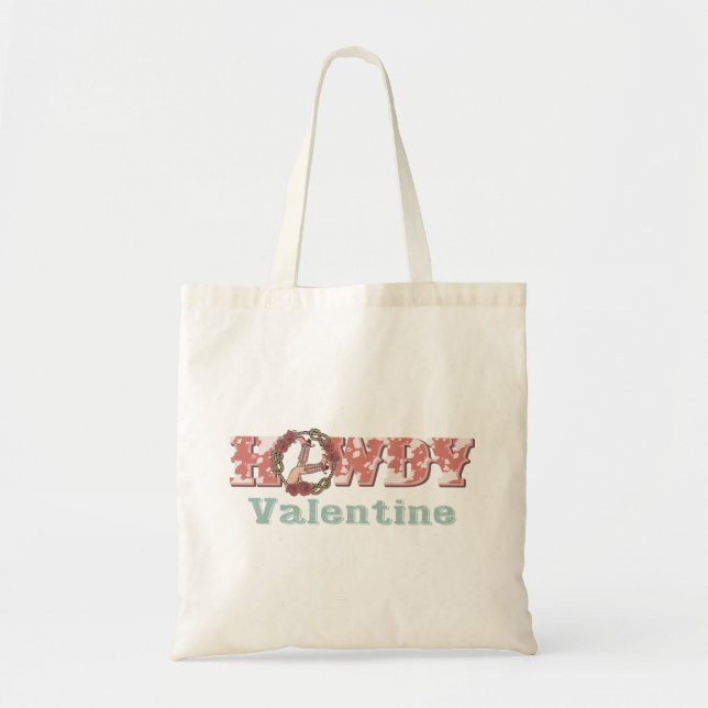Tote Bag Howdy Valentine Western Country (Devant)