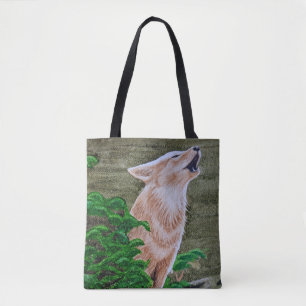 Tote Bag Howling Coyote