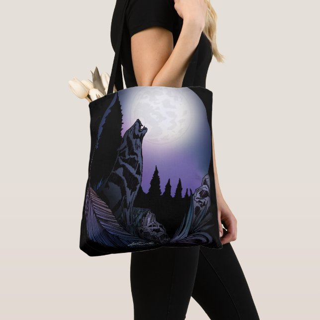 Tote Bag Howling Wolf (De près)