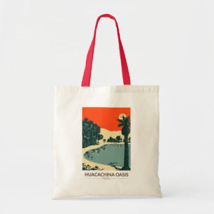 Tote Bag Huacachina Pérou Travel Art Vintage