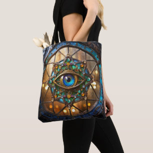 Tote Bag Hublot rustique de fenêtre de Troisième Œil