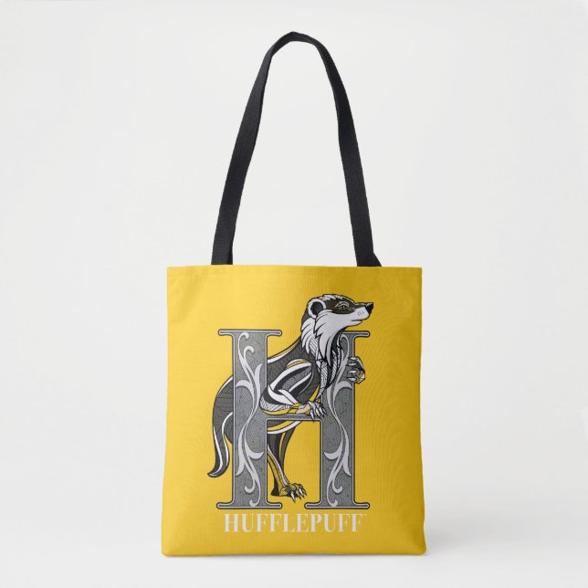 Tote Bag HUFFLEPUFF™ Crosshatched Emblem (Devant)
