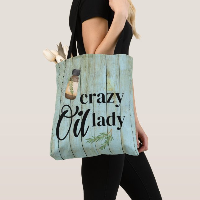 Tote Bag Huile folle Lady Pun Aromathérapie Essentiel Huile (De près)