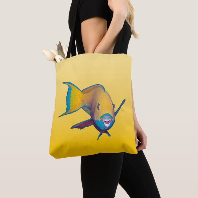 Tote Bag HUMEUR DE PRINTEMPS – Jaune Pastel | profond à cla (De près)
