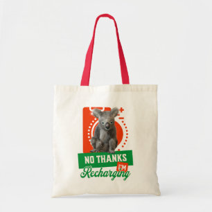 Tote Bag Humeur d'introverti de koala rechargeant drôle