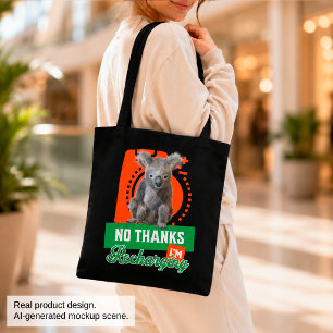 Tote Bag Humeur d'introverti de koala rechargeant drôle