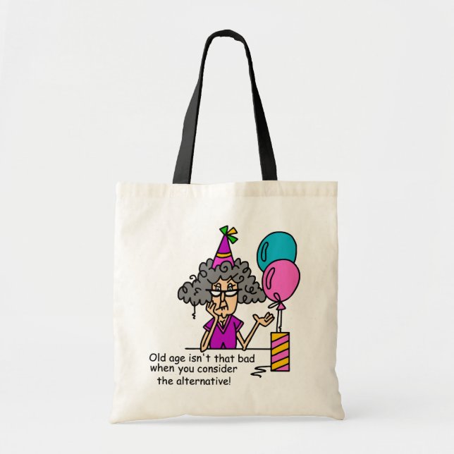 Tote Bag Humour alternatif d'anniversaire (Devant)