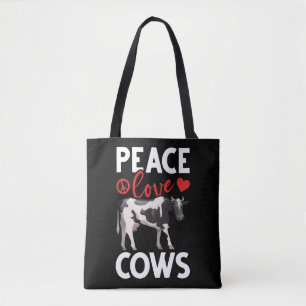Tote Bag Humour animal de ferme de la ferme de la paix Cow 