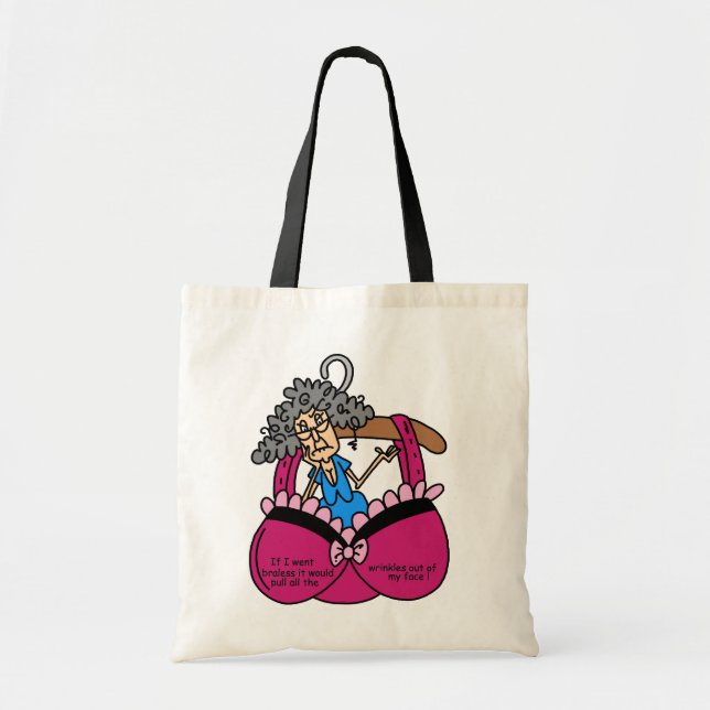 Tote Bag Humour Bras et Wrinkles (Devant)