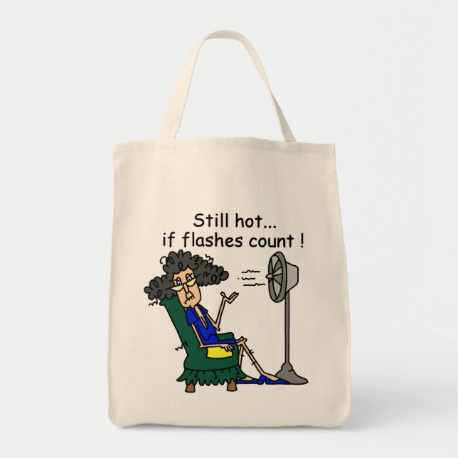Tote Bag Humour de bouffée de chaleur (Devant)