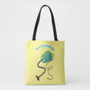 Tote Bag Humour de dessin animé de l'aspirateur mignon