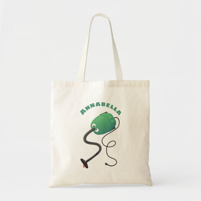 Tote Bag Humour de dessin animé de l'aspirateur mignon (Devant)