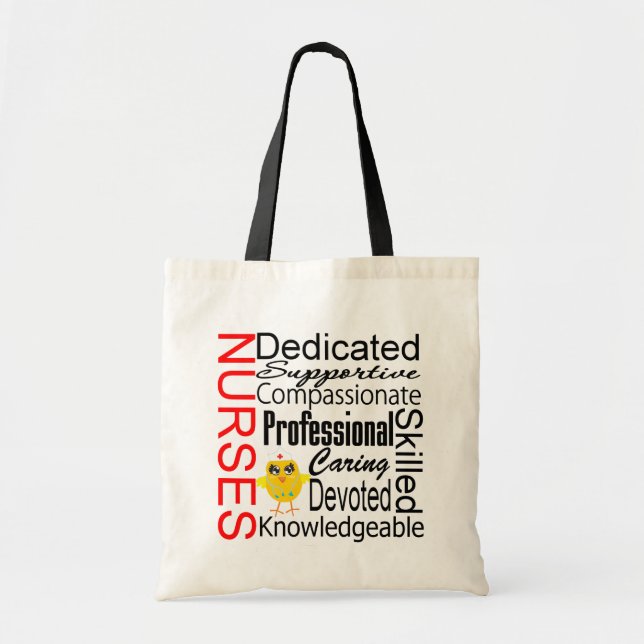 Tote Bag Humour de poussins - Collage de reconnaissance des (Devant)
