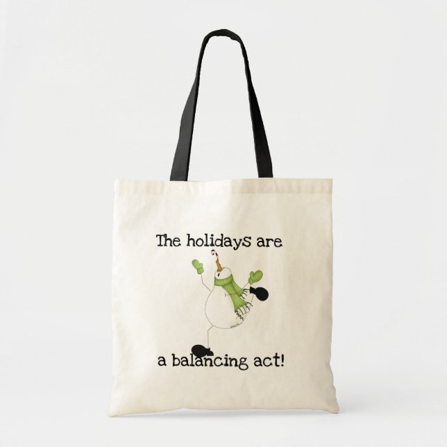Tote Bag Humour de vacances Snowman (Devant)