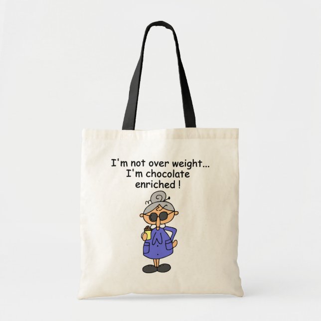 Tote Bag Humour enrichi par chocolat (Devant)
