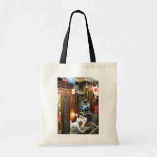Tote Bag Humour Japonais - Chien Baissant le Pantalon
