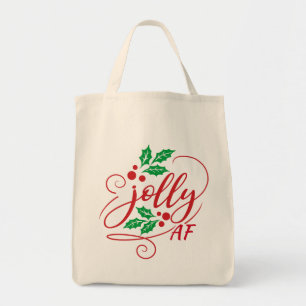 Tote Bag Humour sarcastique de Jolly AF Christmas Holly