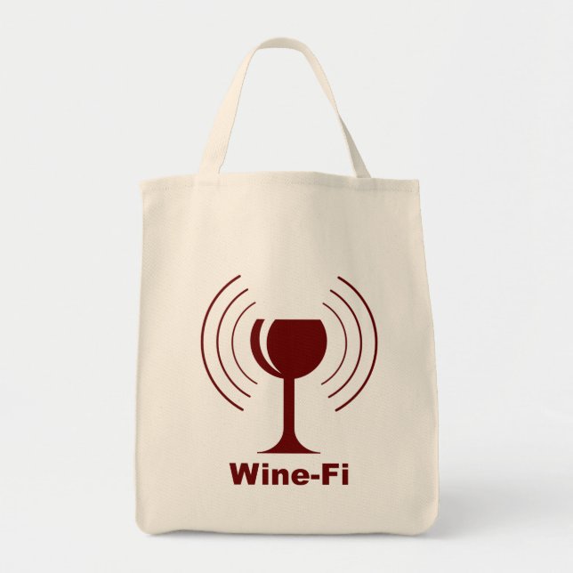 Tote Bag Humour Wine-fi (Devant)